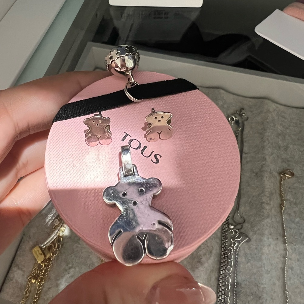 Authentic Tous Earrings and Pendant Set